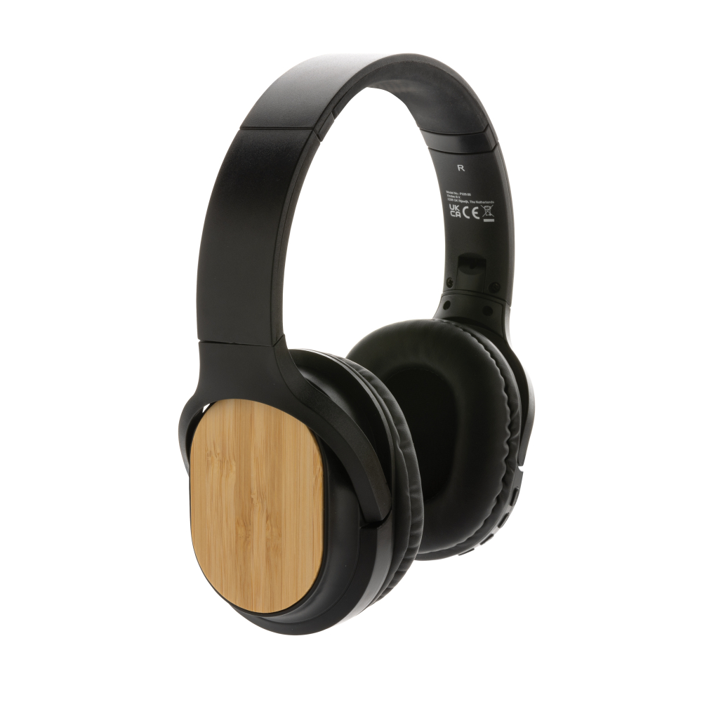 Căști wireless Elite pliabile din RCS și bambus