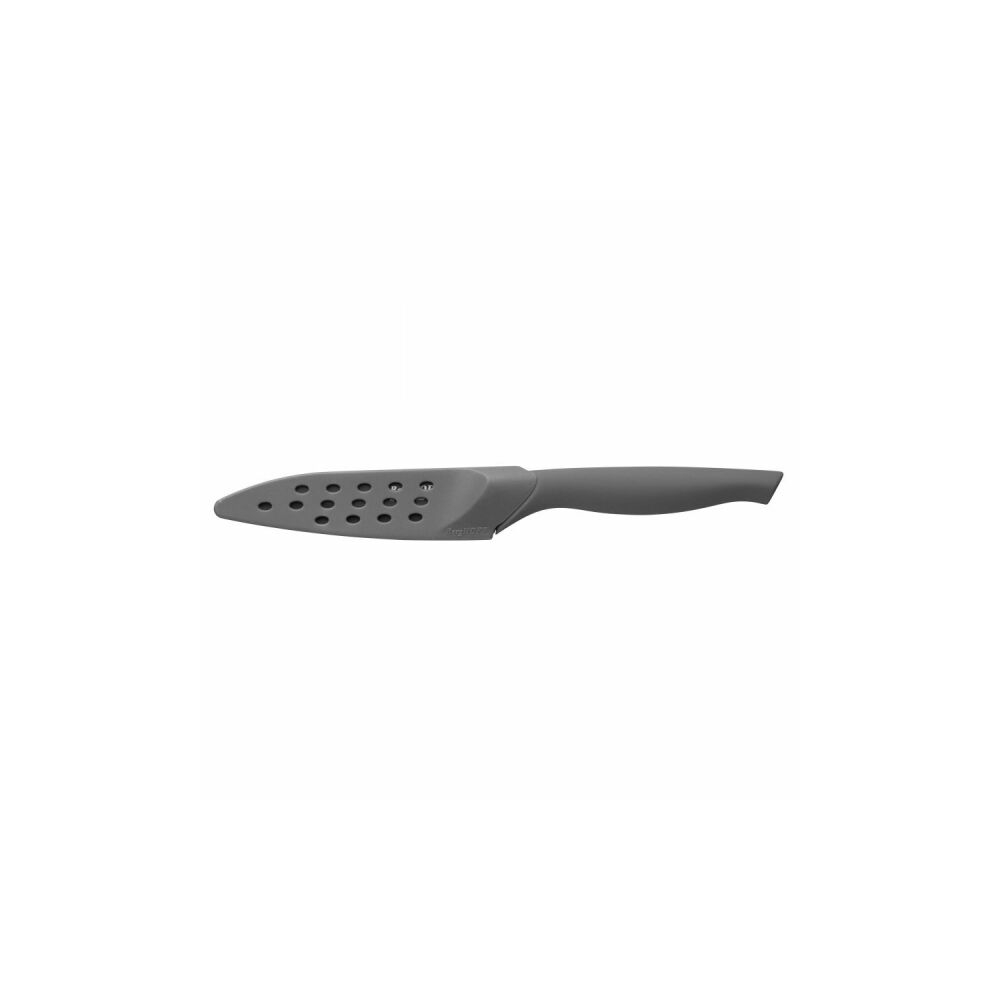 Cuțit de curățat Flux, 10cm, teacă de protecție, Oțel, Negru