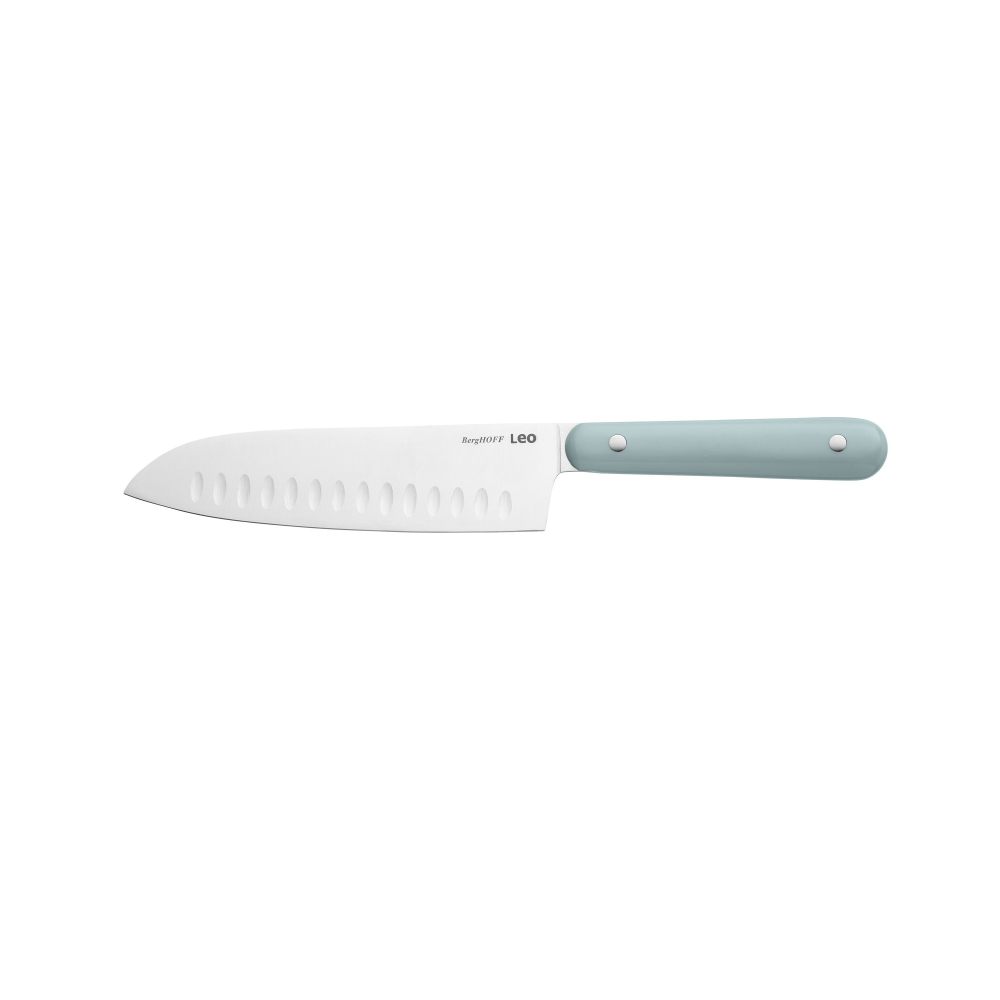Cuțit Santoku Slate, 17.5 cm, Oțel, ABS, Argintiu/Albastru